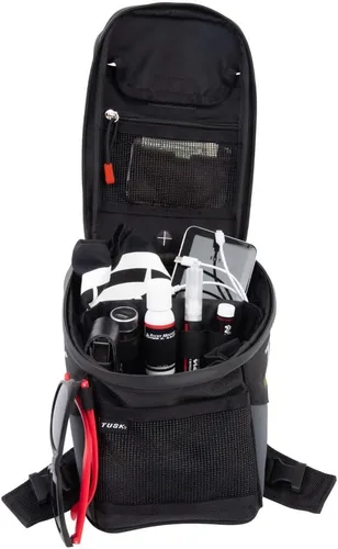 Miniatura 4 de TUSK Olympus - Bolsa de tanque pequeña, color negro y gris para Yamaha XT250 1980-1984,2008-2024