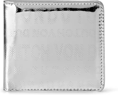 Miniatura 7 de Von Dutch Cartera biplegable, cuero vegano, diseño delgado unisex para hombres y mujeres, Negro, Cartera de guión de doble pliegue