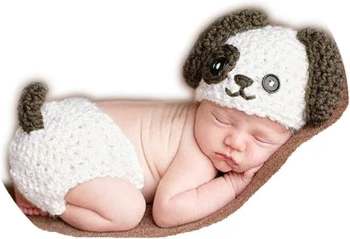 Miniatura 14 de Accesorios de fotografía para bebés recién nacidos, accesorios para sesión de fotos, trajes de ganchillo de punto unisex lindo sombrero pantalones