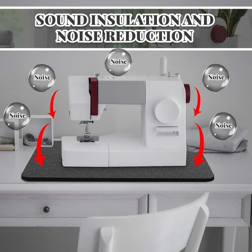 Miniatura 5 de Drydiet 3 Piezas Tapetes Silenciadores para Máquina de Coser Tapete de Pedal Almohadilla para Máquina de Coser Goma Antideslizante que se Mantiene