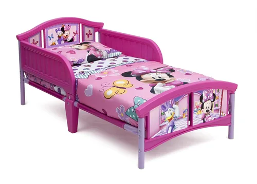 Delta Children Cama de plástico para niños pequeños, Minnie Mouse de Disney