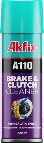 Akfix A110 Limpiador de piezas de frenos – Removedor de polvo y óxido fuerte sin cloro, limpiador de frenos en aerosol, desengrasante de metales