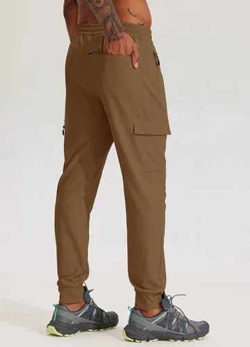 Miniatura 2 de Willit Pantalones deportivos de senderismo para hombre, ligeros, de secado rápido, con bolsillos con cremallera