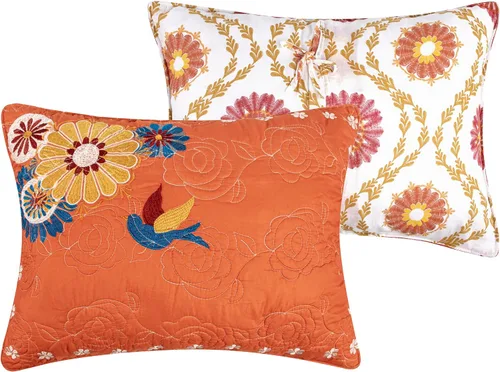 Miniatura 5 de Greenland Home Barefoot Bungalow Topanga - Funda de almohada, tamaño King, color naranja