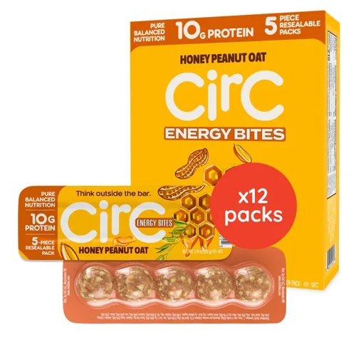 Miniatura 11 de CirC Protein Energy Bites - Paquete variado de bolas de proteína sin gluten, 0.35 onzas de proteína, snack de barra saludable para adultos y niños