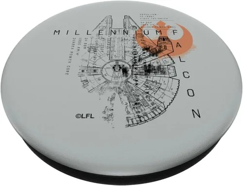 Miniatura 2 de Star Wars Millennium Falcon Schematic PopSockets PopGrip: agarre intercambiable para teléfonos y tabletas