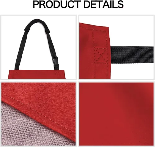 Miniatura 2 de Homsolver 2 Pack Waterproof Rubber Aprons, Heavy Duty Butcher for Men, Chemical Vinyl Plastic Aprons for Dishwashing Rojo