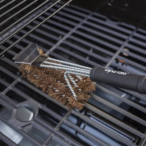Miniatura 6 de Dyna Glo - Cepillo para parrilla (18.0 in) con cerdas Palmyra y raspador de acero inoxidable