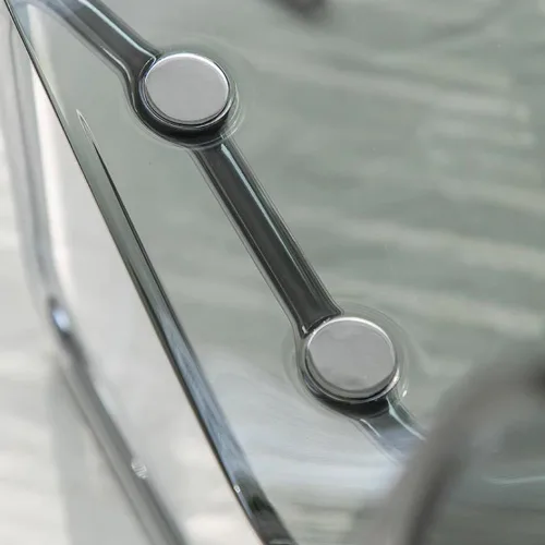 Miniatura 7 de Sillas de comedor transparentes, silla de acrílico transparente, sillas de cocina fantasma con patas de metal plateado, sillas de plástico modernas