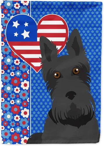 Miniatura 100 de Caroline's Treasures WDK5119GF - Bandera de jardín americana de Airedale Terrier de Estados Unidos, color negro y tostado, bandera decorativa