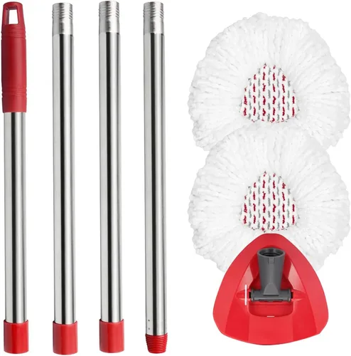 Miniatura 9 de Cabezal de repuesto para mopa giratoria HiBaby, base, mango compatible con el juego de mopa Ocedar EasyWring de 1 tanque de microfibra, 2 cabezales