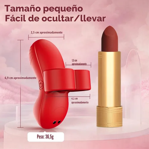 Miniatura 4 de Vibrador Mini Vibrador de Dedo Juguetes Sexuales Juguetes para Adultos 10 Modos de Vibración Vibradores Juguete Sexual Femenino Parejas Bala Rojo