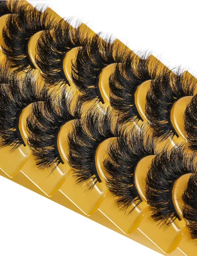 Miniatura 6 de Pestañas de visón esponjosas de aspecto natural, pestañas postizas Wispy de aspecto natural, pestañas completas 8D, pestañas de 20 mm de largo, rizo