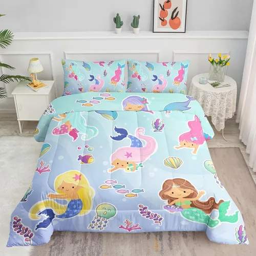 Miniatura 31 de Datura home - Juego de edredón de mariposa azul y negro para niñas y mujeres, juego de ropa de cama bohemio con estampado de mandala de mariposa