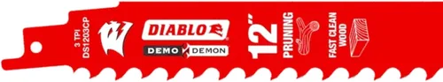 Miniatura 4 de Diablo Demo Demon Hojas de Sierra Recíproca con Dientes de Carburo para Poda y Madera Limpia - Dientes de Carburo - 12" de Longitud, 3 TPI, Paquete