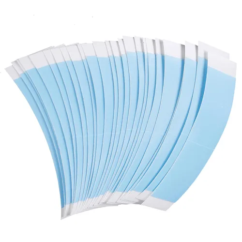 48 piezas de cinta frontal de encaje para peluca, cinta adhesiva transparente tipo tupé, impermeable de doble cara, cabello curvo en C, agarre