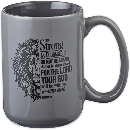 Miniatura 27 de Christian Art Gifts Taza grande de cerámica inspiradora con escritura bíblica para café y té para hombres: Versículo bíblico que anima al hombre