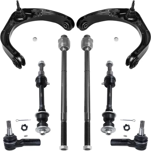 Miniatura 422 de Detroit Axle - Kit de brazos de control de extremo delantero de 8 piezas para Dodge Dakota 00-04, Durango 00-03, 4 brazos de control superior e