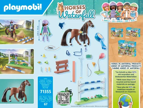 Miniatura 5 de Playmobil Caballos de cascada: Saltarse Arena con Zoe y Blaze