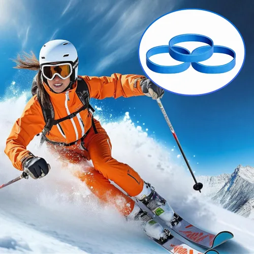 Miniatura 5 de Retenedores de freno de esquí de 3 pulgadas, retenedores de bandas de freno de snowboard, fijación de frenos de goma para snowboard y esquí