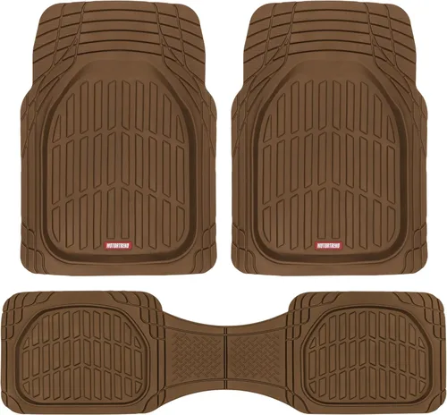 Miniatura 9 de Motor Trend -2 alfombrillas delanteras para el piso del automóvil- Forros de contorno FlexTough negros - Alfombrillas de goma resistentes