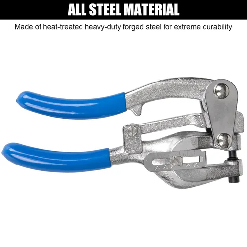 Miniatura 2 de Juego de herramientas para perforar agujeros de metal, perforadora profesional resistente para metal, mano de 3/32 a 9/32 pulgadas para chapa