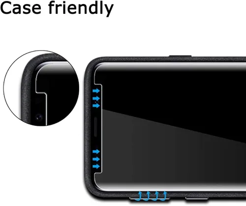 Miniatura 4 de AOKER - Protector de pantalla de privacidad para Galaxy Note 8 / Note 9, película de vidrio templado, borde curvado 3D, fácil de instalar, antiespía