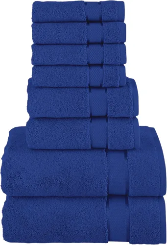 Miniatura 20 de Elegant Comfort Juego de 8 toallas de algodón de alta calidad, incluye 4 toallas pequeñas, 2 toallas de mano y 2 toallas de baño, 100% algodón