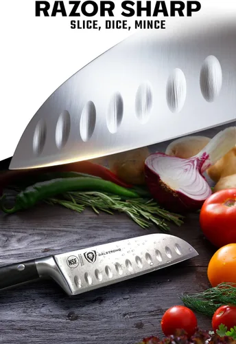 Miniatura 2 de Dalstrong - Cuchillo Santoku de 5 pulgadas, serie Gladiador Elite, acero alemán forjado de alto carbono, mango G10 negro, cuchillo de cocina