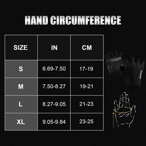 Miniatura 6 de Guantes de ciclismo para hombres y mujeres, guantes de ciclismo de medio dedo, guantes de bicicleta, guantes de entrenamiento adecuados