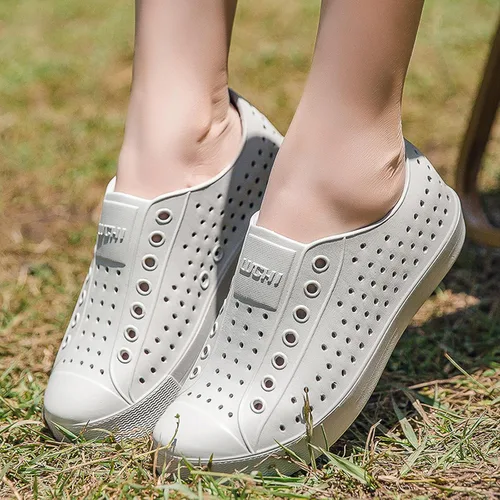 Miniatura 2 de FLIOZY Zuecos de jardín impermeables para hombres y mujeres, zapatos ligeros y transpirables de EVA sin cordones, cómodos y antideslizantes, calzado