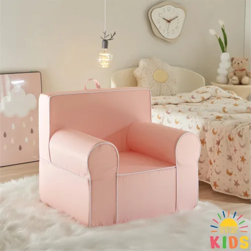 Miniatura 6 de Heritage Kids Sillón de espuma Pink Everywhere con asa de transporte y funda extraíble, 25 x 21 x 22 pulgadas, a partir de 3 años Rosa
