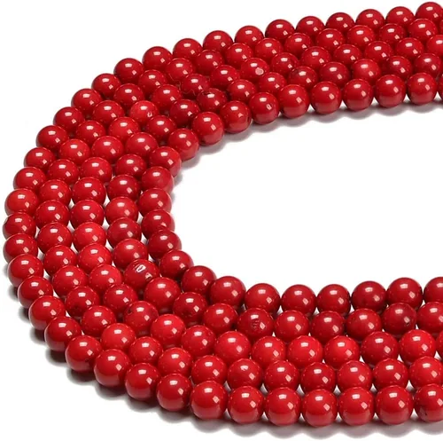 Miniatura 3 de Cuentas sueltas de jade azul teñido natural de 6 mm, cuentas redondas lisas, aproximadamente 15.5 pulgadas, para hacer pulseras y collares de Jade