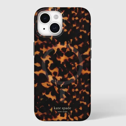 Miniatura 7 de Kate Spade New York Funda para iPhone 15 / 14 / 13, Compatible con MagSafe - Leopardo de Ciudad Negro