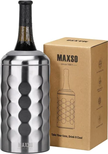 Miniatura 8 de MAXSO Vaso enfriador de vino de 42 onzas, regalo para los amantes del vino, cubo aislado al vacío de acero inoxidable 2 en 1, taza portátil