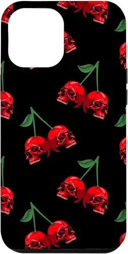 Miniatura 26 de Cute Cherry Skull Pattern Red Scary Skulls Black Background Case for iPhone 17