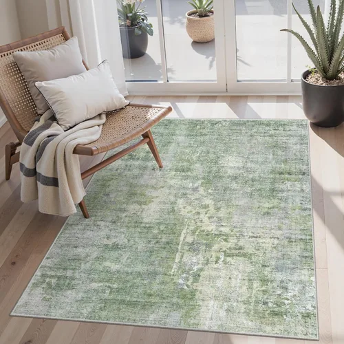 Miniatura 95 de Alfombra de pasillo Soalmost 2'6" x 10' lavable, alfombra antideslizante para cocina, baño, lavandería, alfombras vintage ultra delgadas para Beige