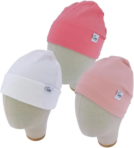Miniatura 173 de Gorro de punto para recién nacido, para niños y niñas, con forro de satén sedoso, gorro para niños pequeños