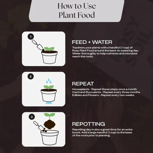Miniatura 6 de Rosy Soil Alimento vegetal – Fertilizante microbialmente activo para plantas de interior, hierbas y flores – Biochar, algas, fundición de gusanos