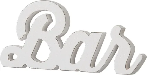 Letreros rústicos de barra de café para la pared del bar del hogar de 9 pulgadas, decoraciones de barra blanca envejecida, cosas geniales de cueva