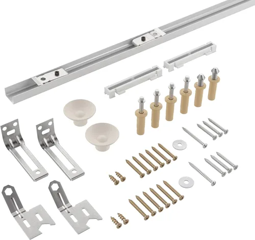 Miniatura 9 de Richelieu Hardware 14012WBC - Kit de herrajes para puerta doblada hacia adelante, 24 pulgadas (24.016 in), acabado en zinc blanco beige