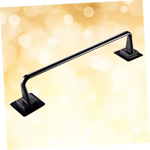 Miniatura 6 de OSALADI Toallero autoadhesivo para toallas de pared, 2 piezas, soporte para toallas de pared, bata negra, toallero de plástico, estante