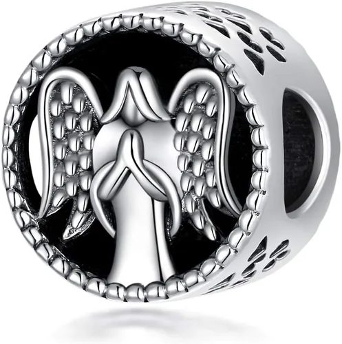 Miniatura 2 de LONAGO Abalorio de ángel de la guarda personalizado con foto para pulsera, para cualquier familia humana, mascotas, gatos, regalo para mujeres