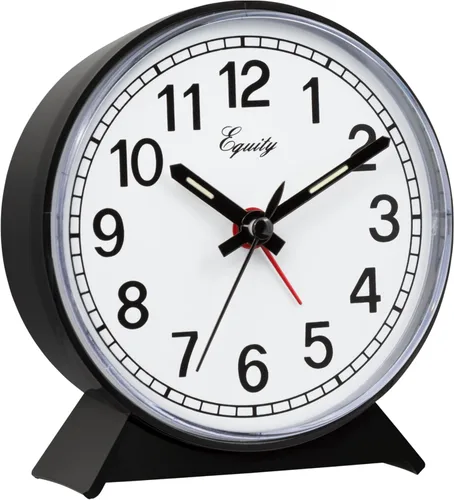 Miniatura 3 de Equidad 14075 Reloj despertador analógico de cuerda negro