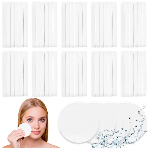 Miniatura 8 de 120 esponjas faciales comprimidas, esponja limpiadora facial, esponja de eliminación de maquillaje, esponja redonda exfoliante para mujeres, niñas