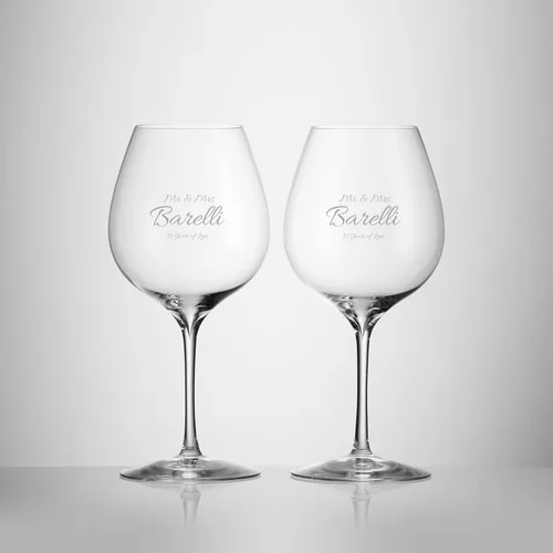 Miniatura 8 de Waterford Juego de 2 copas de vino de color burdeos personalizadas con grabado, 21.9 onzas, para Burdeos, Merlot, Cabernet