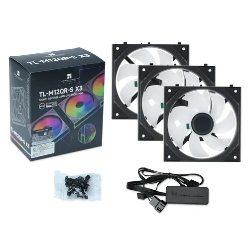 Miniatura 8 de Thermalright TL-M12QR-S X3 - Ventiladores de carcasa de PC inversa de 4.724 in, ventiladores PWM ARGB, refrigeración silenciosa de 1500 RPM, cadena