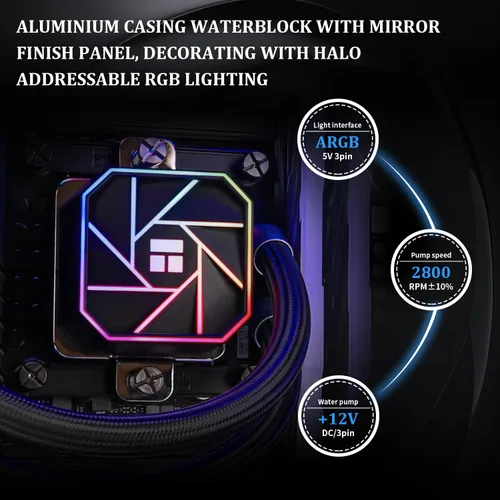 Miniatura 4 de THERMALRIGHT Aqua Elite 360 V3 Aio enfriador de agua, radiador de refrigeración líquida 360, ventilador de refrigeración ARGB PWM para Intel