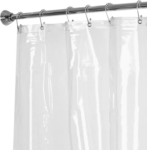 Miniatura 9 de Zenna Home Forro de cortina de ducha, forro transparente pesado para duchas y bañeras con ojales inoxidables y dobladillo pesado, EVA de calibre 8