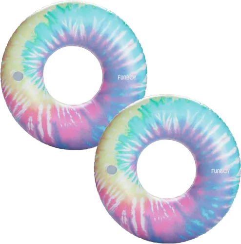 Miniatura 12 de FUNBOY Flotador tubular inflable tamaño gigante con diseño de conchas de sirena, estilo dona, flotador de piscina de lujo para fiestas de verano